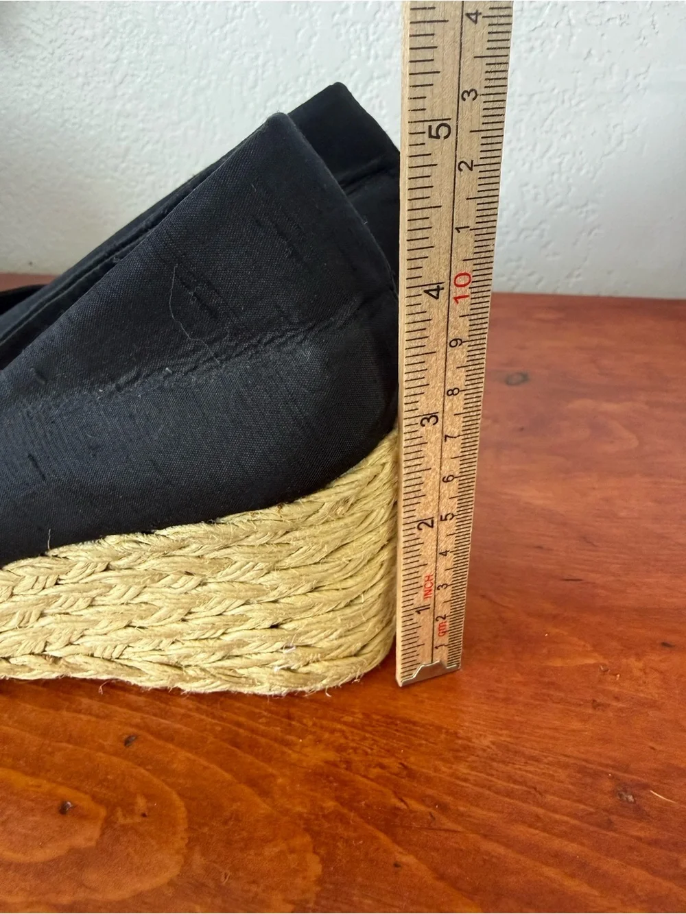 Lauren Ralph Lauren Black Peep-Toe Espadrille Flats